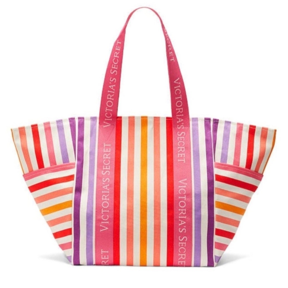 VS MULTICOLOR STRIPED WEEKENDER TOTE BAG NIP